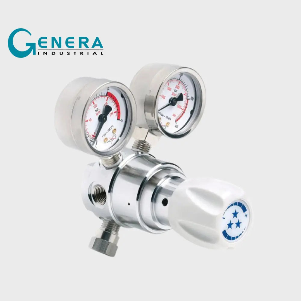 REGULADOR DE PRESIÓN DE DOS ETAPAS INLET PRESSURE: 200 BAR, OUTLET PRESSURE 10 BAR, CAUDAL 10NM/H