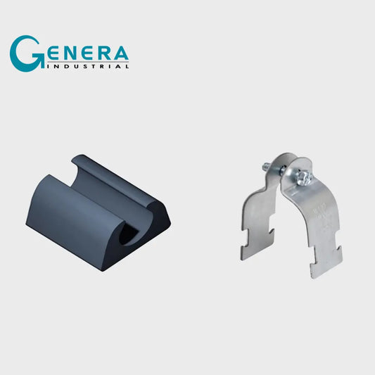 ABRAZADERA TIPO RUC CON ALMOHADILLA PARA RIEL UNISTRUT TUBO PP-CS