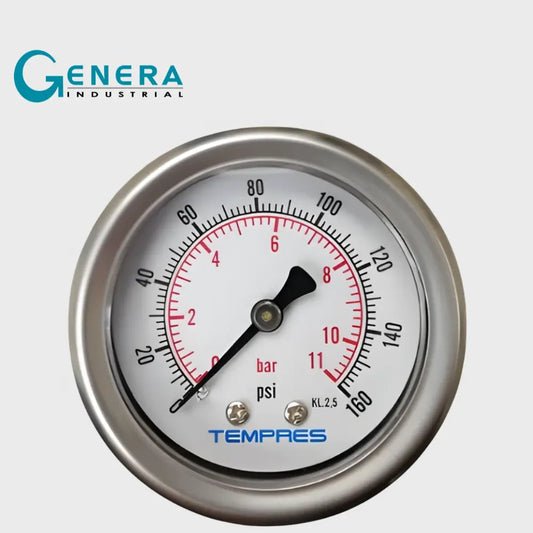 MANOMETRO SERIE INOX/BRONCE CON DN 100mm (4") POSTERIOR