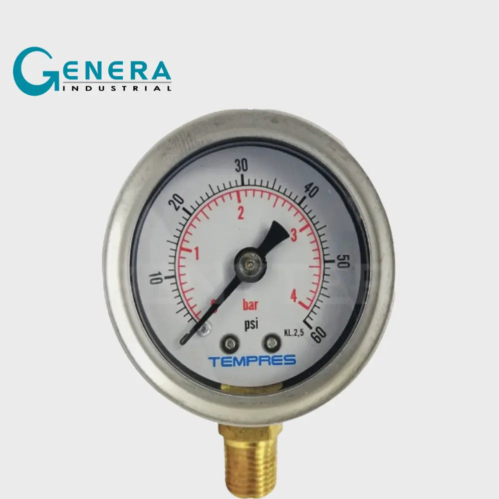 VACUOMETRO SERIE INOX/BRONCE CON DN 100mm (4") INFERIOR