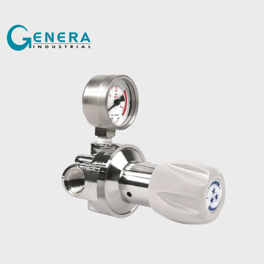 REGULADOR DE PRESIÓN PARA APLICACIONES DE BAJA PRESIÓN Y ALTO FLUJO (INLET PRESSURE: 50 BAR; OUTLET PRESSURE:8; CAUDAL 150 NM3/H) CONEXIÓN 1/4 NPTF, DISPONIBLE PARA MONTAJE A PLACA