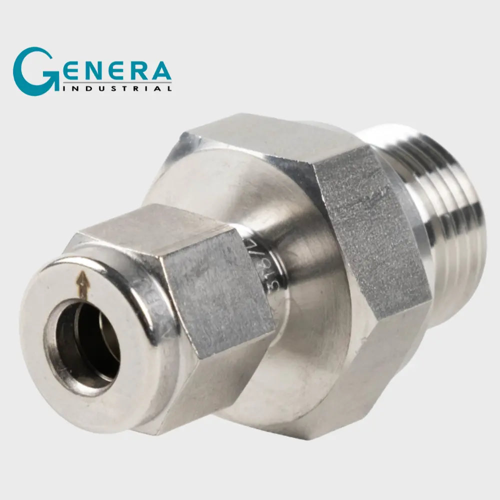 CONECTOR RECTO MACHO DE 1/4 OD X 3/8 BSPP PARA PUESTOS DE CONSUMO ROTAREX